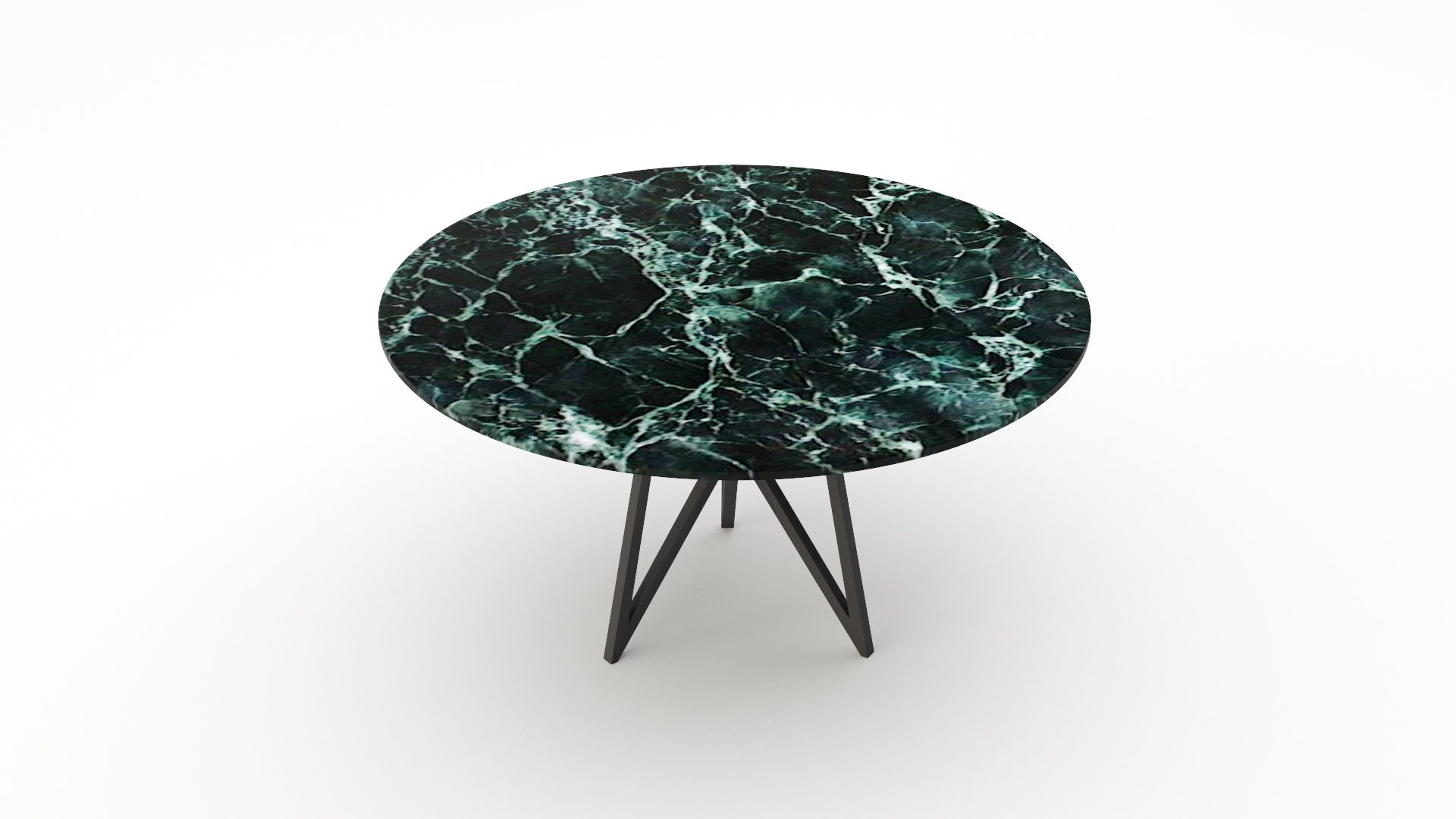 Ronde marmeren eettafel Pipistrello Tondo - Verde rameggiato - Afbeelding 2