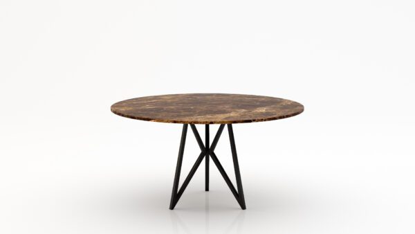 Ronde marmeren eettafel Pipistrello Tondo - Emperador dark - 170cm