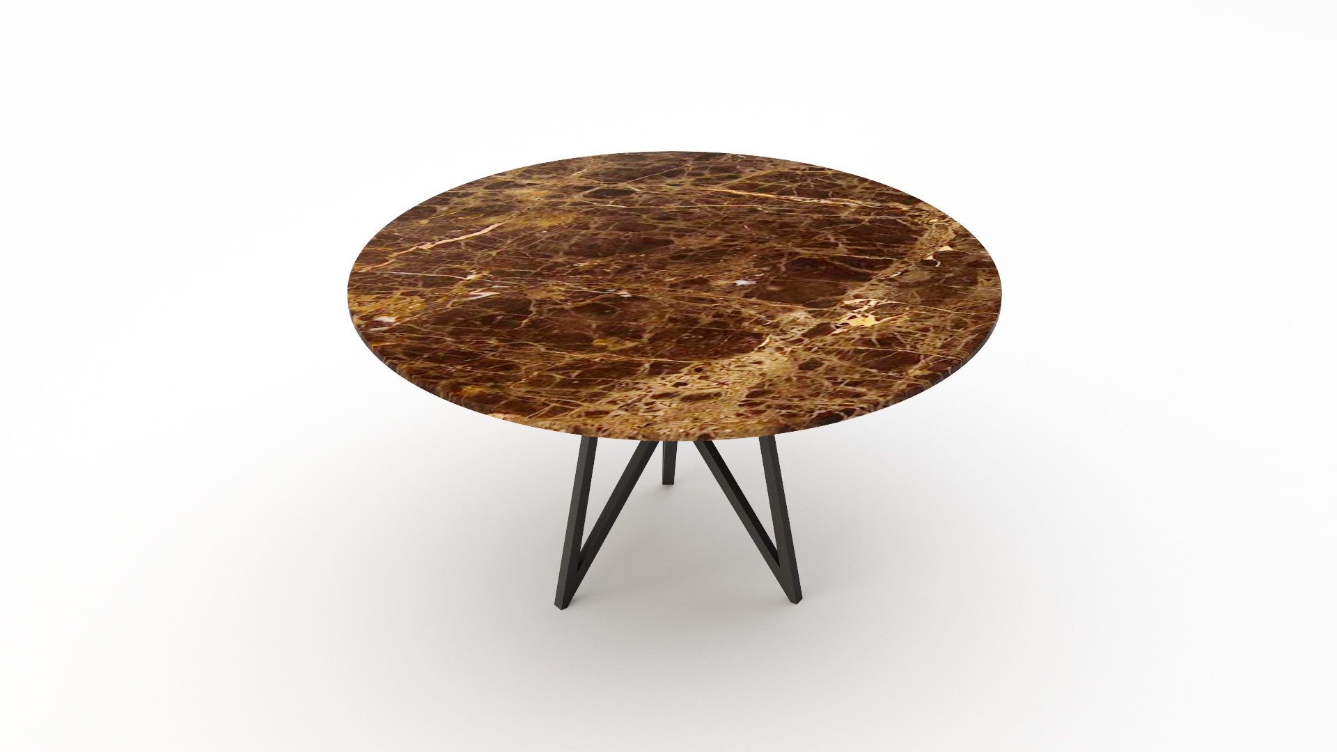 Ronde marmeren eettafel Pipistrello Tondo - Emperador dark - Afbeelding 2