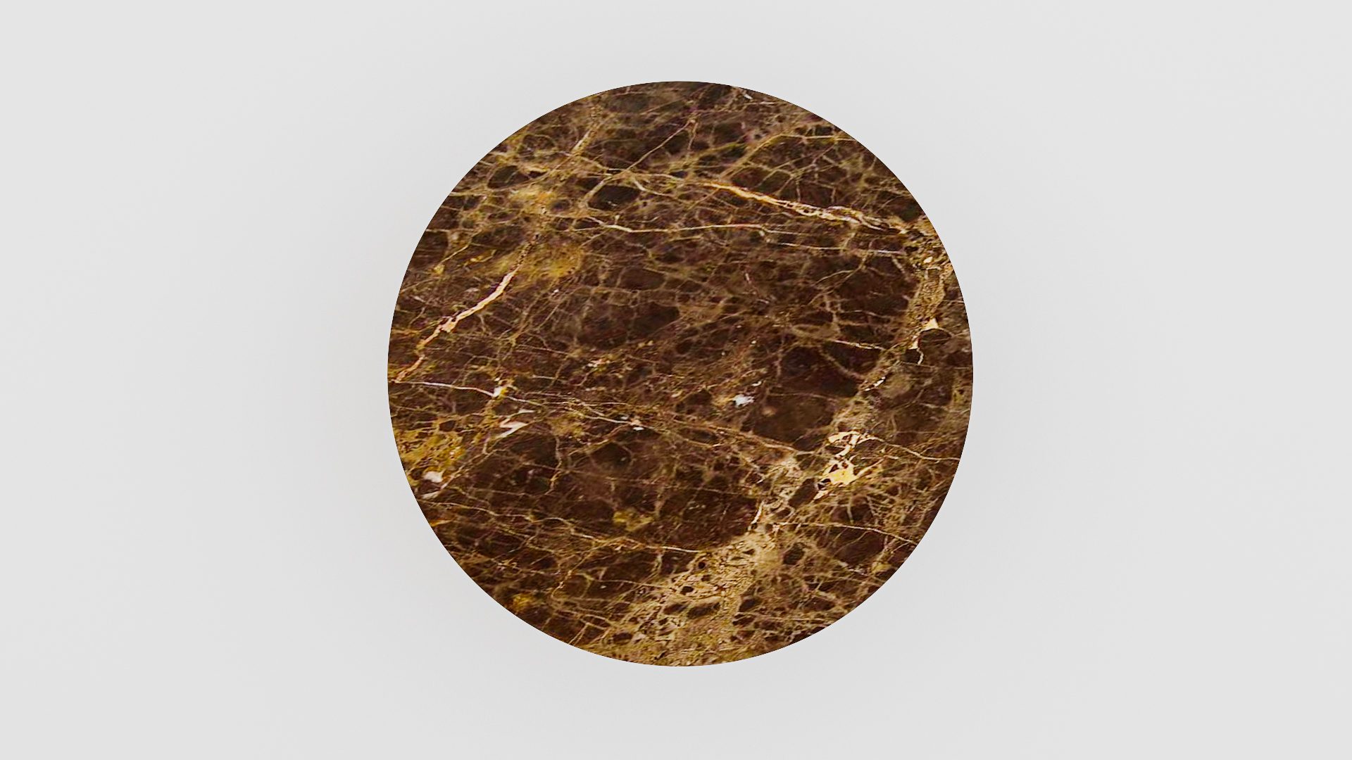 Ronde marmeren eettafel Pipistrello Tondo - Emperador dark - Afbeelding 3