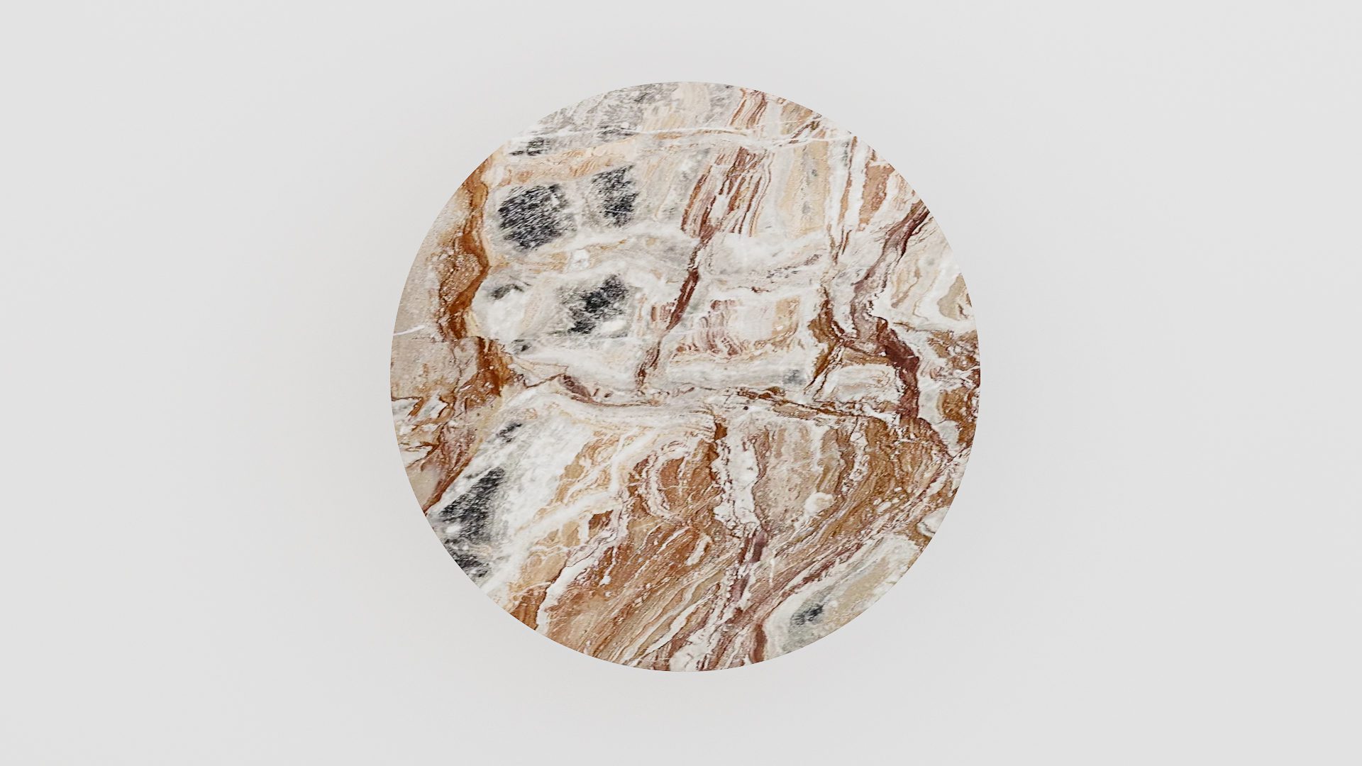 Ronde marmeren eettafel Pipistrello Tondo Arabescato Orobico Rosso - Afbeelding 3