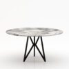 Ronde marmeren eettafel Pipistrello Tondo - Arabescato Orobico Grigio - 170cm