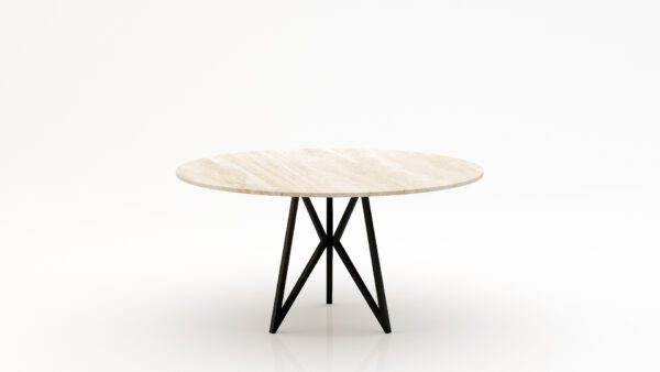 Ronde marmeren eettafel Pipistrello Tondo - Travertino Chiaro - 170cm