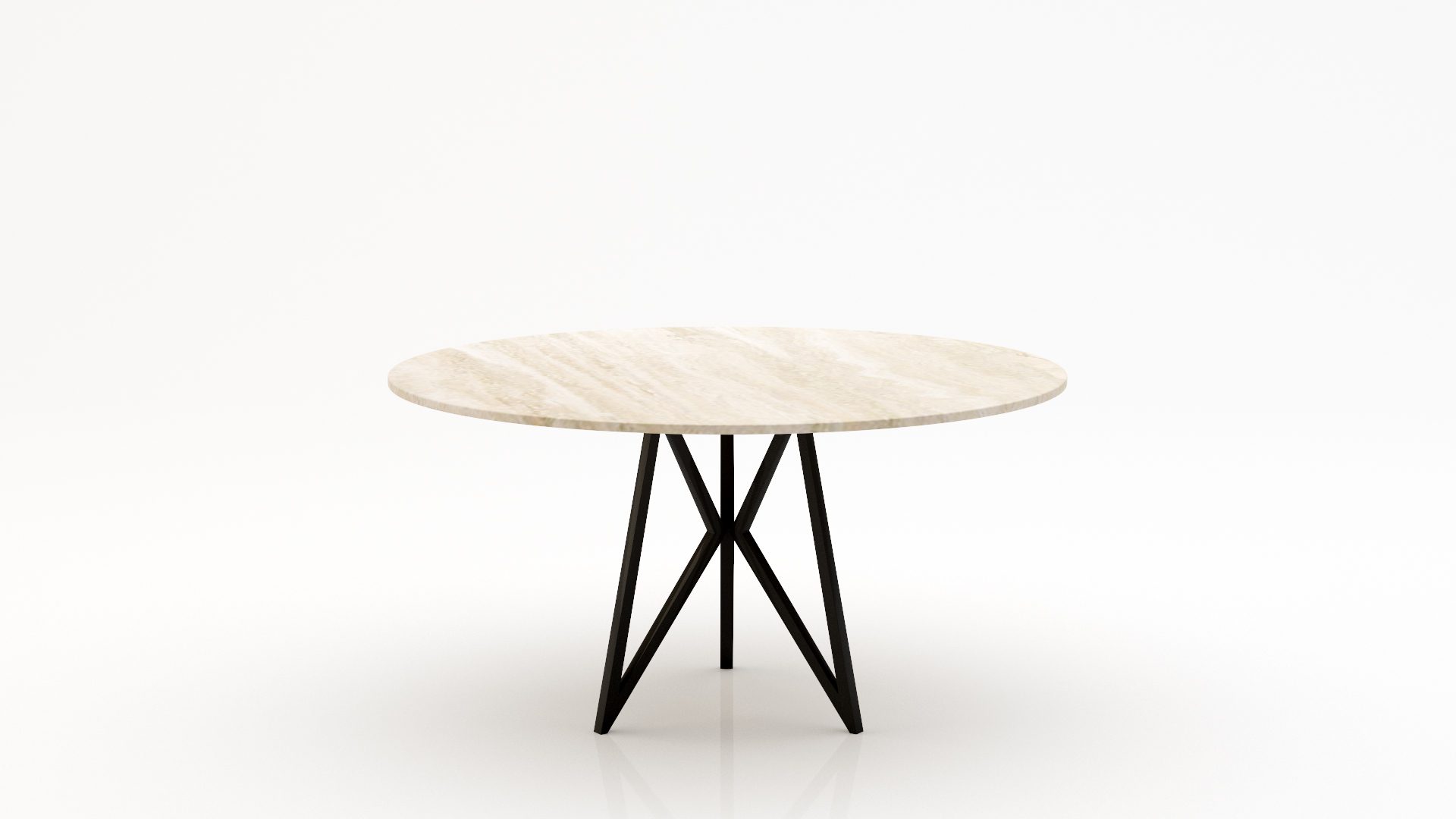 Ronde marmeren eettafel Pipistrello Tondo - Travertino Chiaro - 170cm