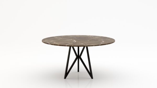 Ronde marmeren eettafel Pipistrello Tondo - Royal Brown - 170cm