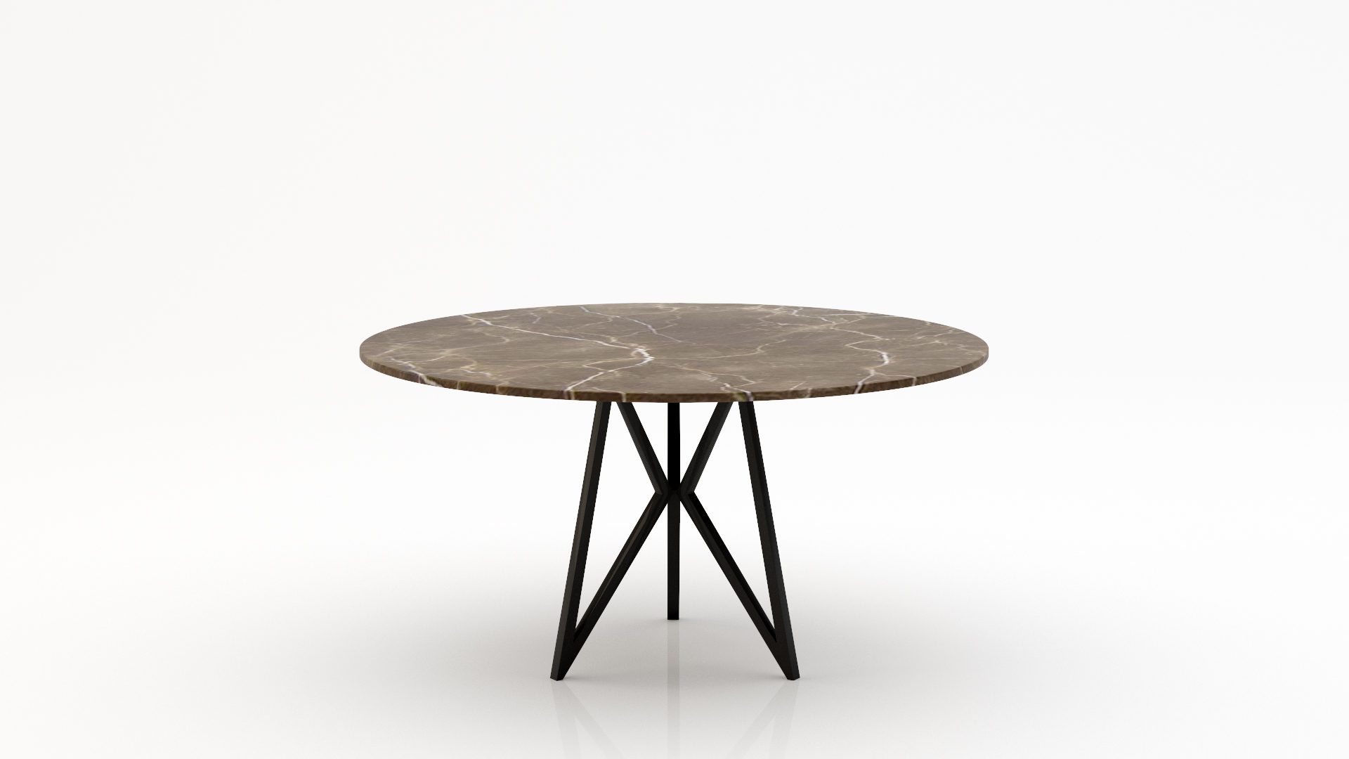 Ronde marmeren eettafel Pipistrello Tondo - Royal Brown - 170cm
