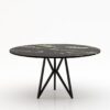 Ronde marmeren eettafel Pipistrello Tondo - Titanium - 170cm