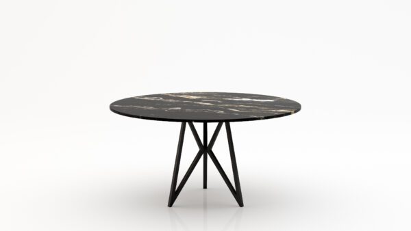 Ronde marmeren eettafel Pipistrello Tondo - Titanium - 170cm