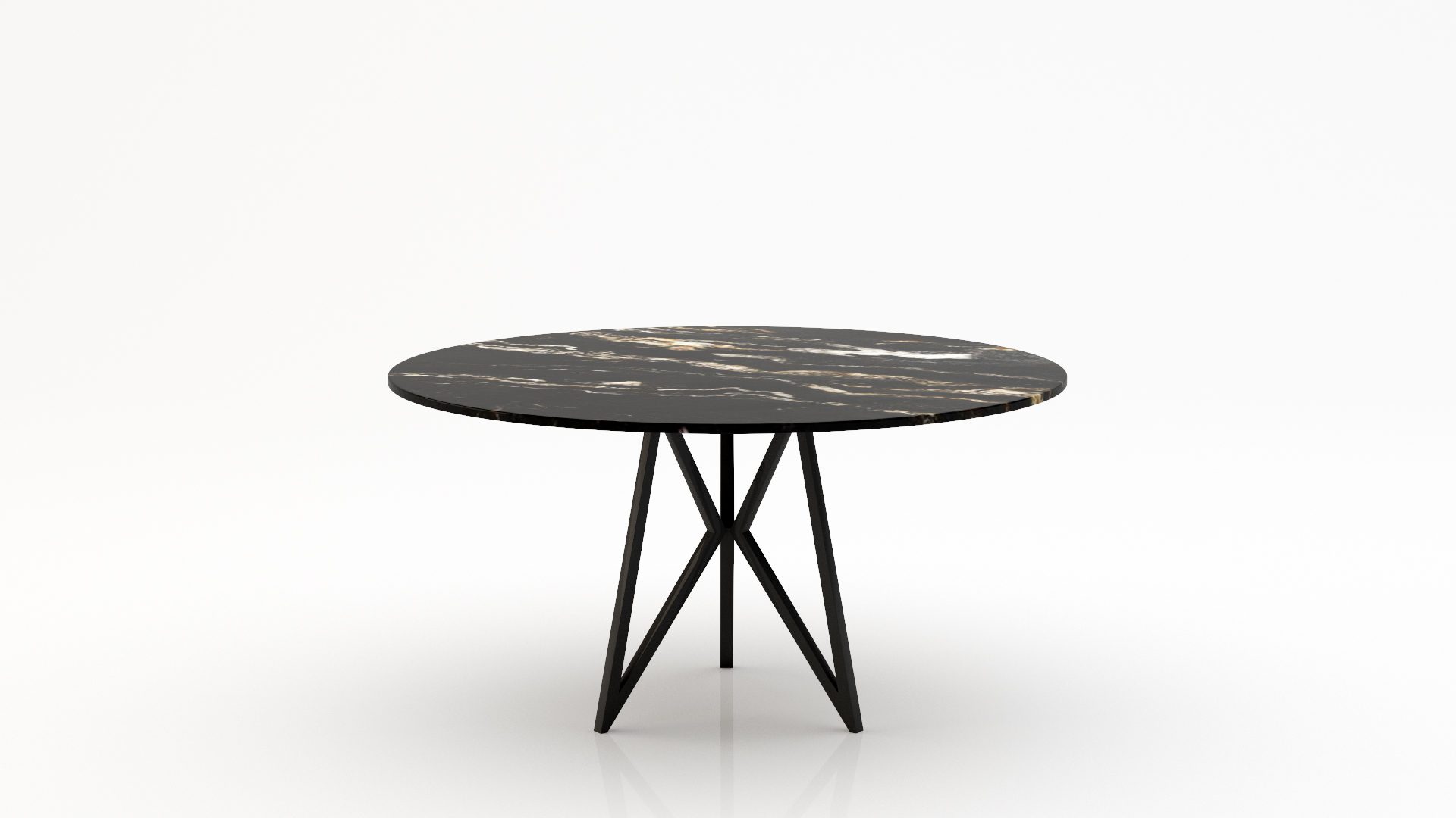 Ronde marmeren eettafel Pipistrello Tondo - Titanium - 170cm