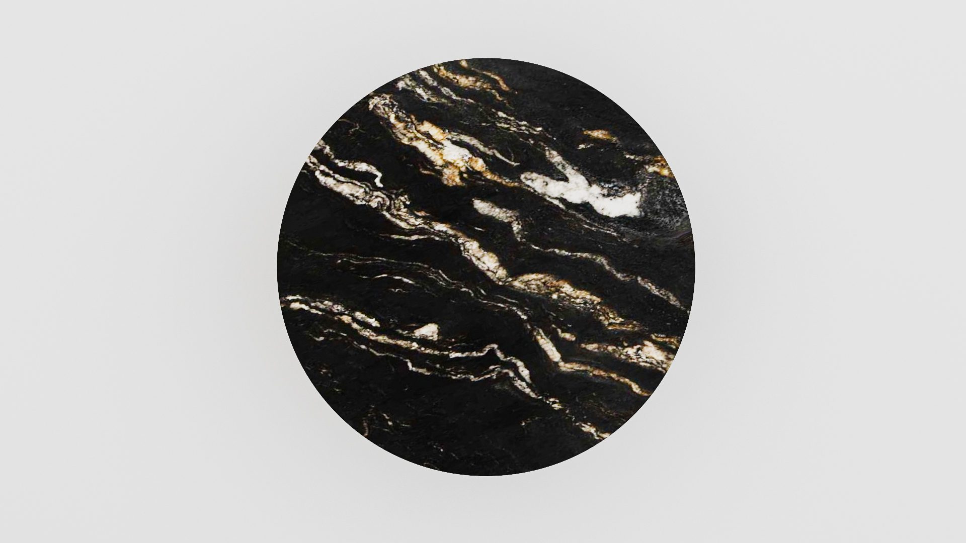 Ronde marmeren eettafel Pipistrello Tondo - Titanium - Afbeelding 3