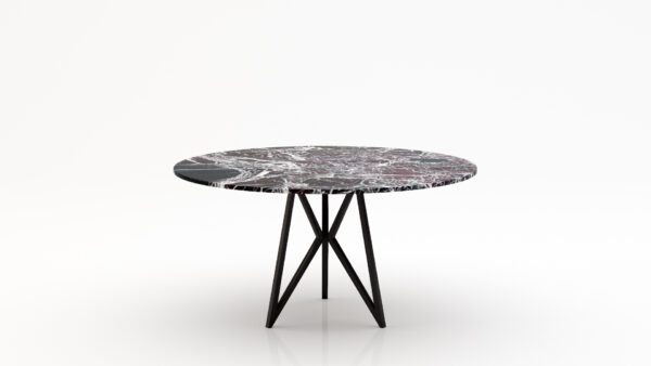 Ronde marmeren eettafel Pipistrello Tondo - Rosso Levanto - 170cm