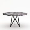 Ronde marmeren eettafel Pipistrello Tondo - Rosso Levanto - 170cm