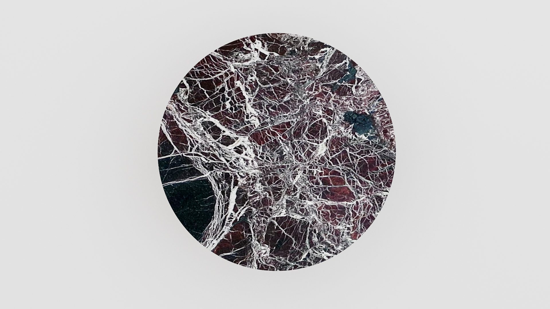 Ronde marmeren eettafel Pipistrello Tondo - Rosso Levanto - Afbeelding 3