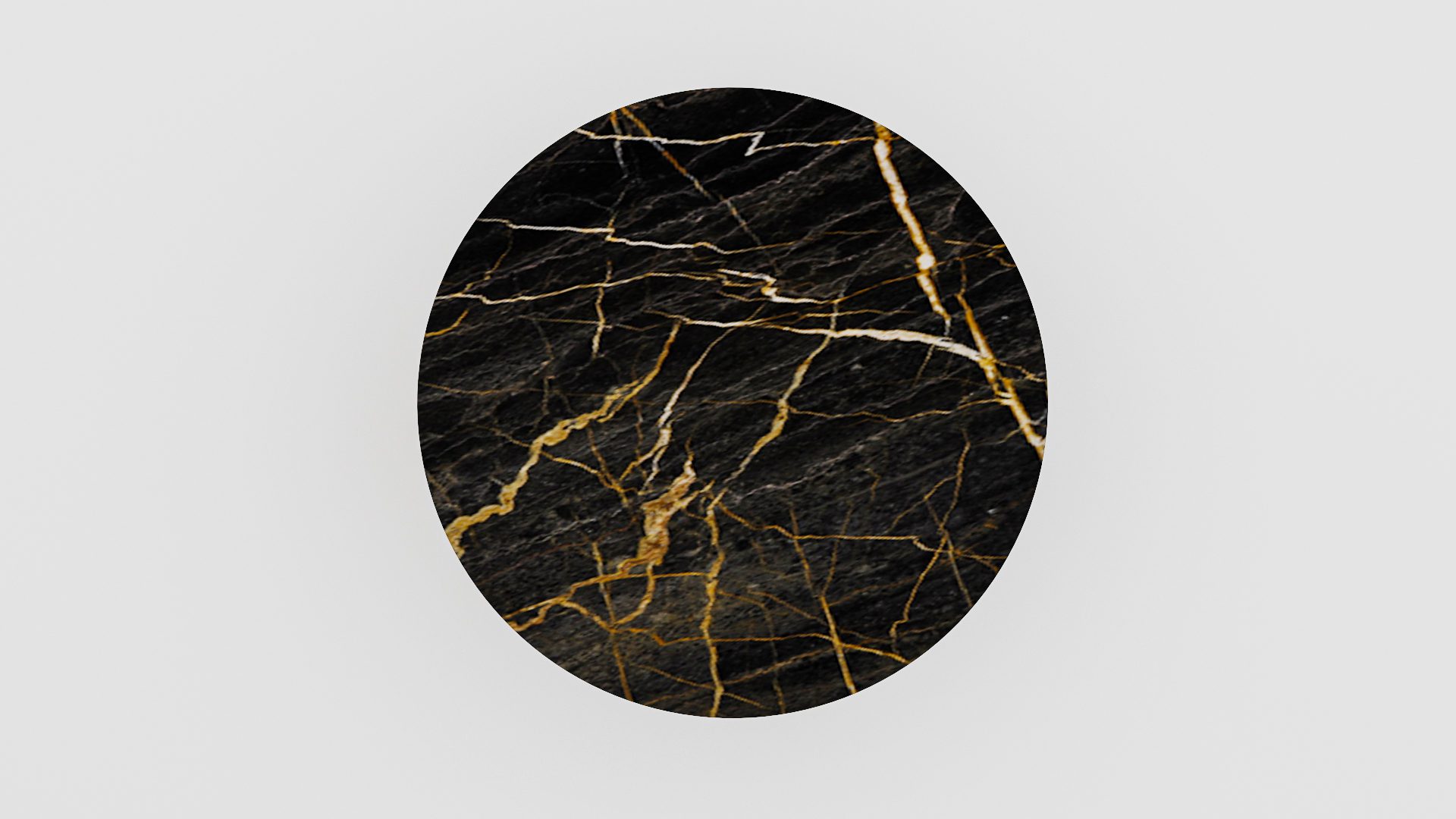 Ronde marmeren eettafel Pipistrello Tondo Nero saint port laurent - Afbeelding 3