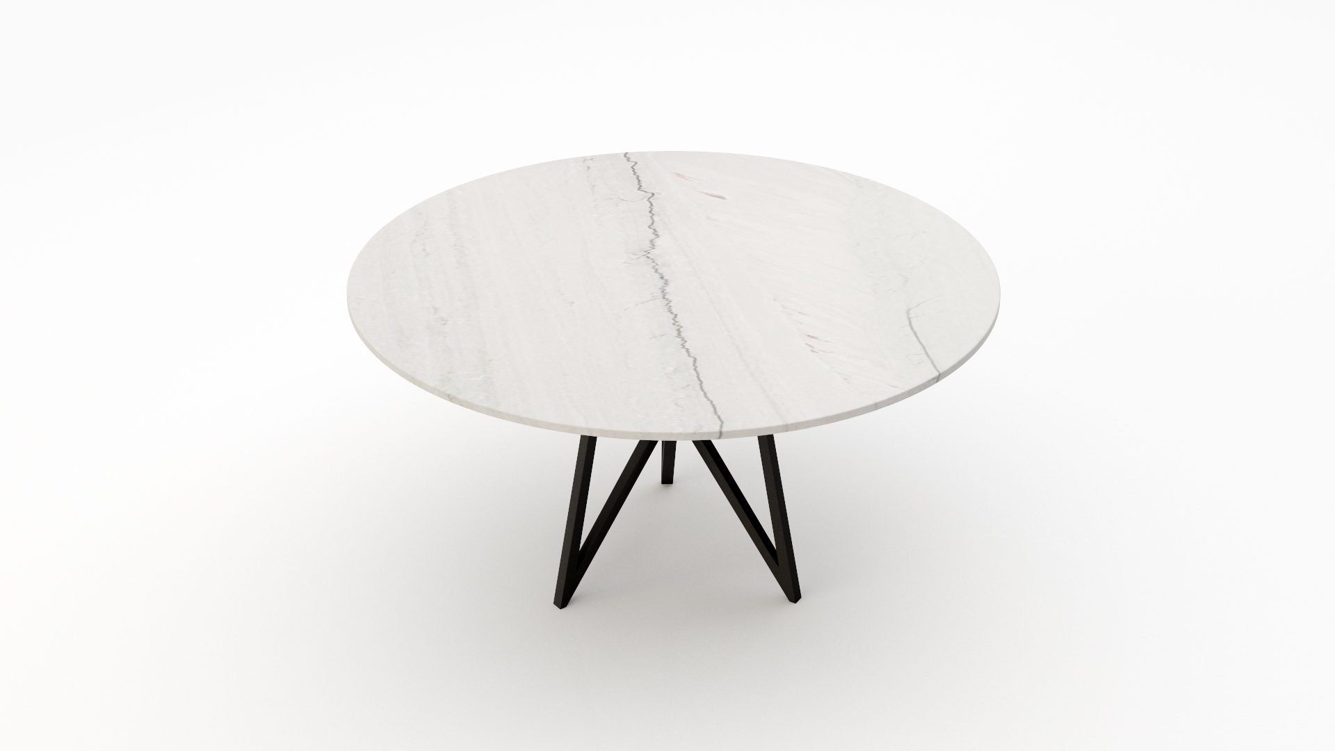 Ronde marmeren eettafel Pipistrello Tondo Mont Blanc Quartzite - Afbeelding 2