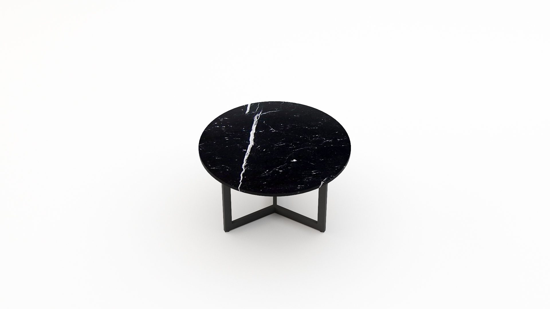 Ronde marmeren salontafel Caffė 3 - Nero Marquina - Afbeelding 2