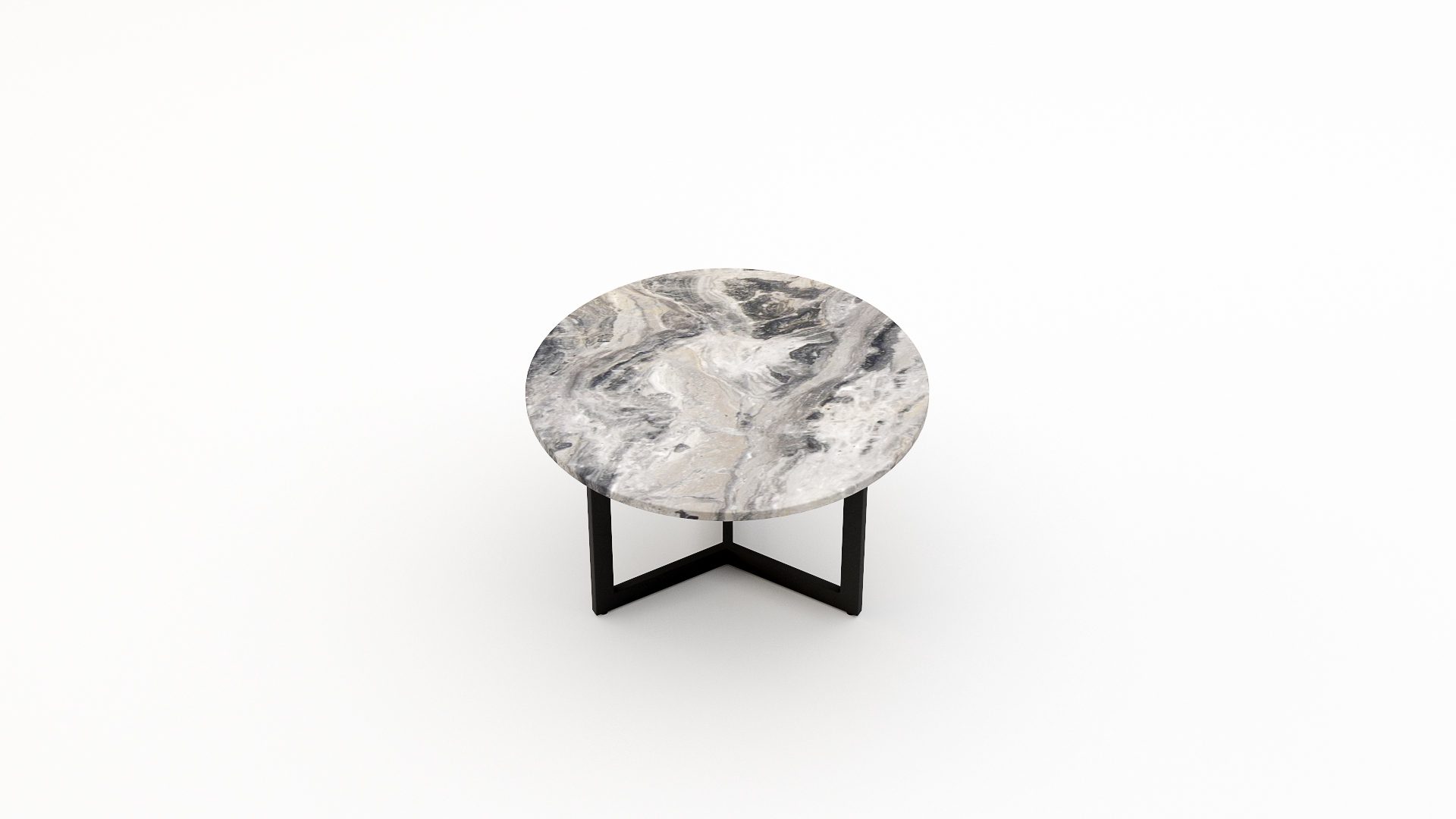 Ronde marmeren salontafel Caffė 3 Arabescato Orobico Grigio - Afbeelding 2