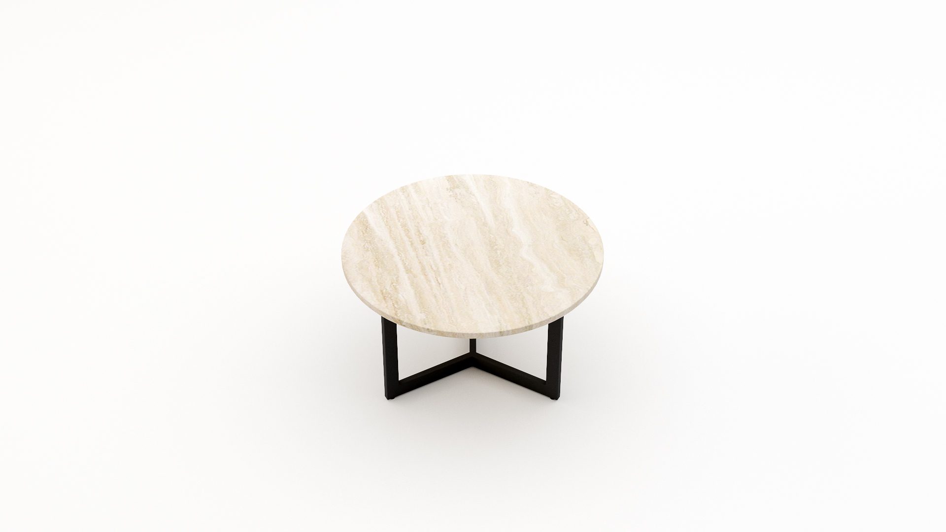 Ronde marmeren salontafel Caffė 3 - Travertino Chiaro - Afbeelding 2