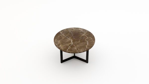 Alternative view of Ronde marmeren salontafel Caffė 3 - Royal Brown