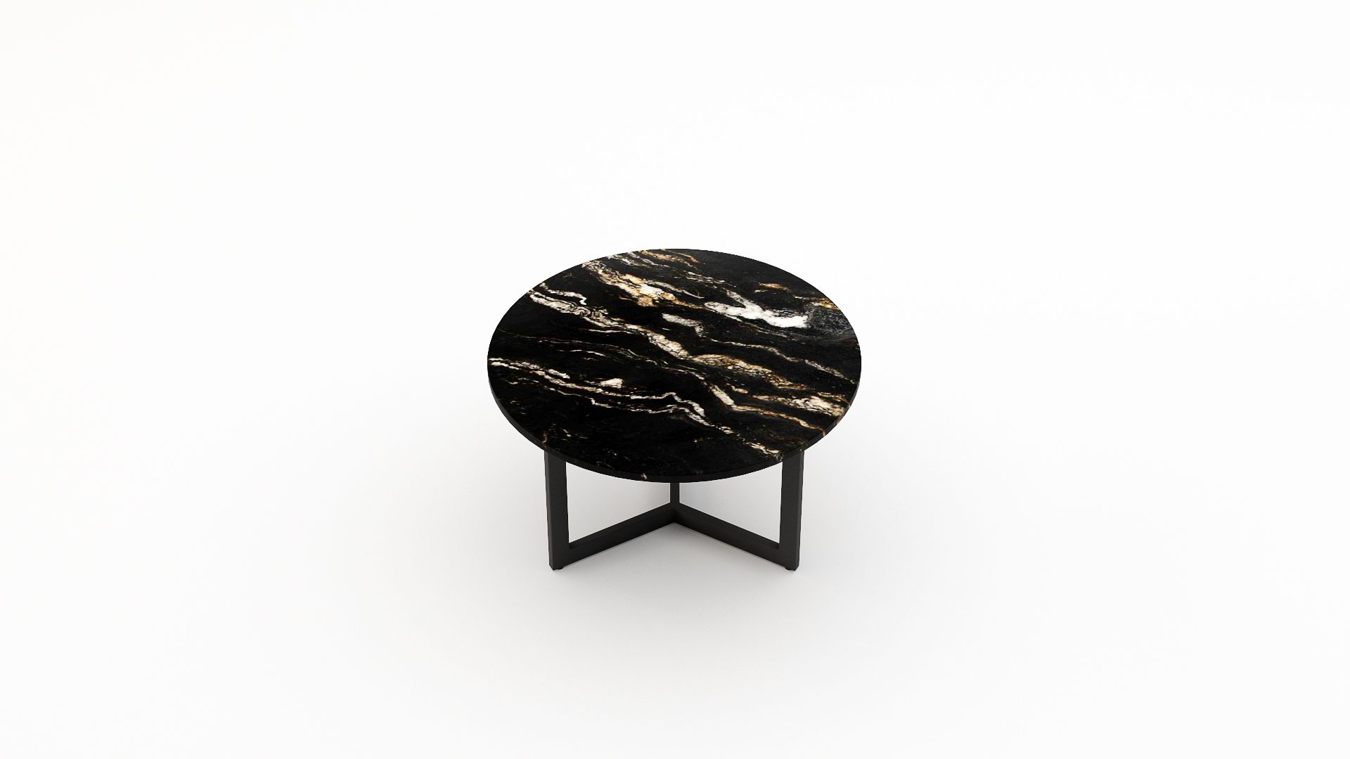 Ronde marmeren salontafel Caffė 3 - Titanium - Afbeelding 2