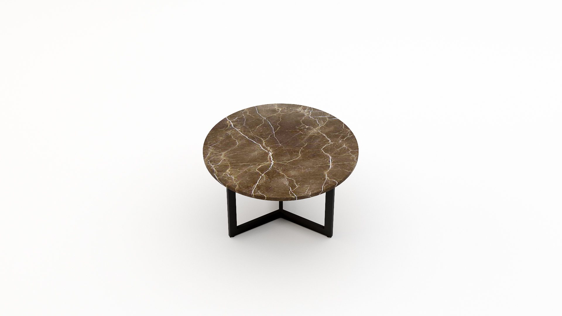 Ronde marmeren salontafel Caffė 3 - Royal Brown - Afbeelding 2