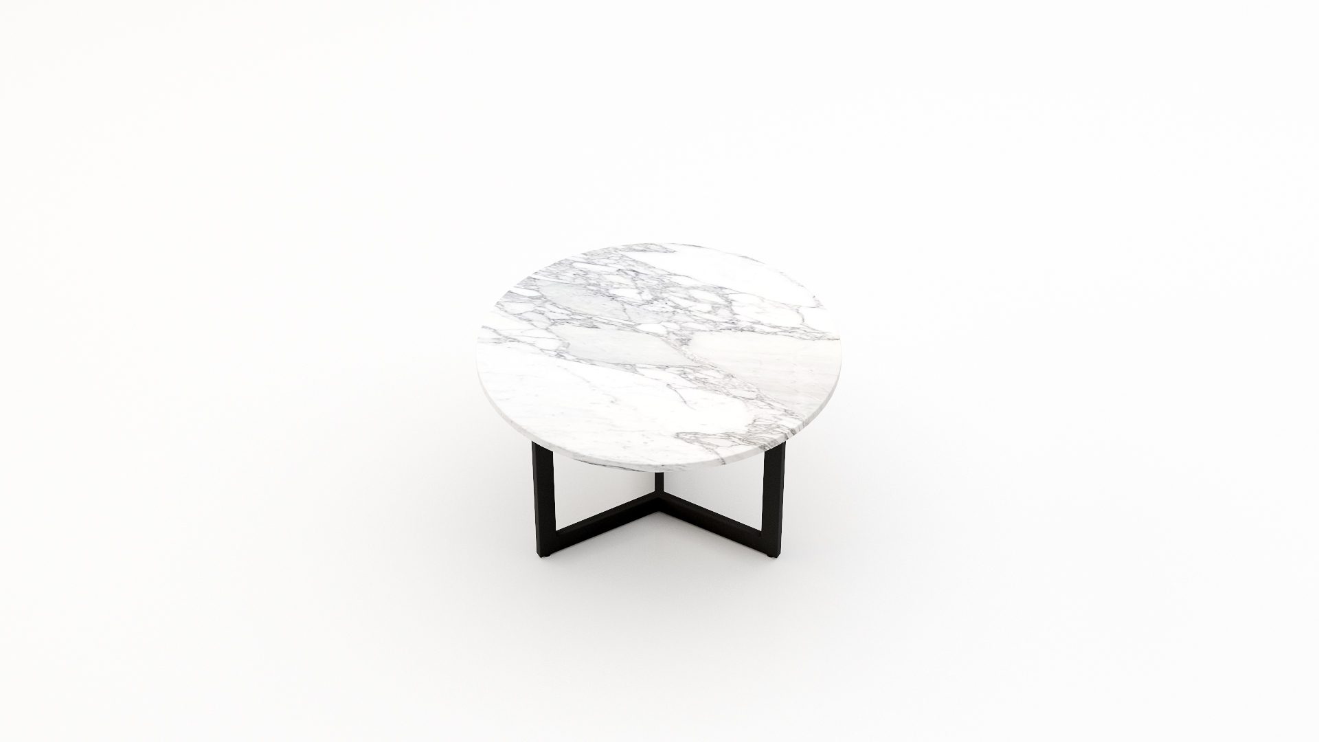 Ronde marmeren salontafel Caffė 3 - Arabescato Carrara - Afbeelding 2