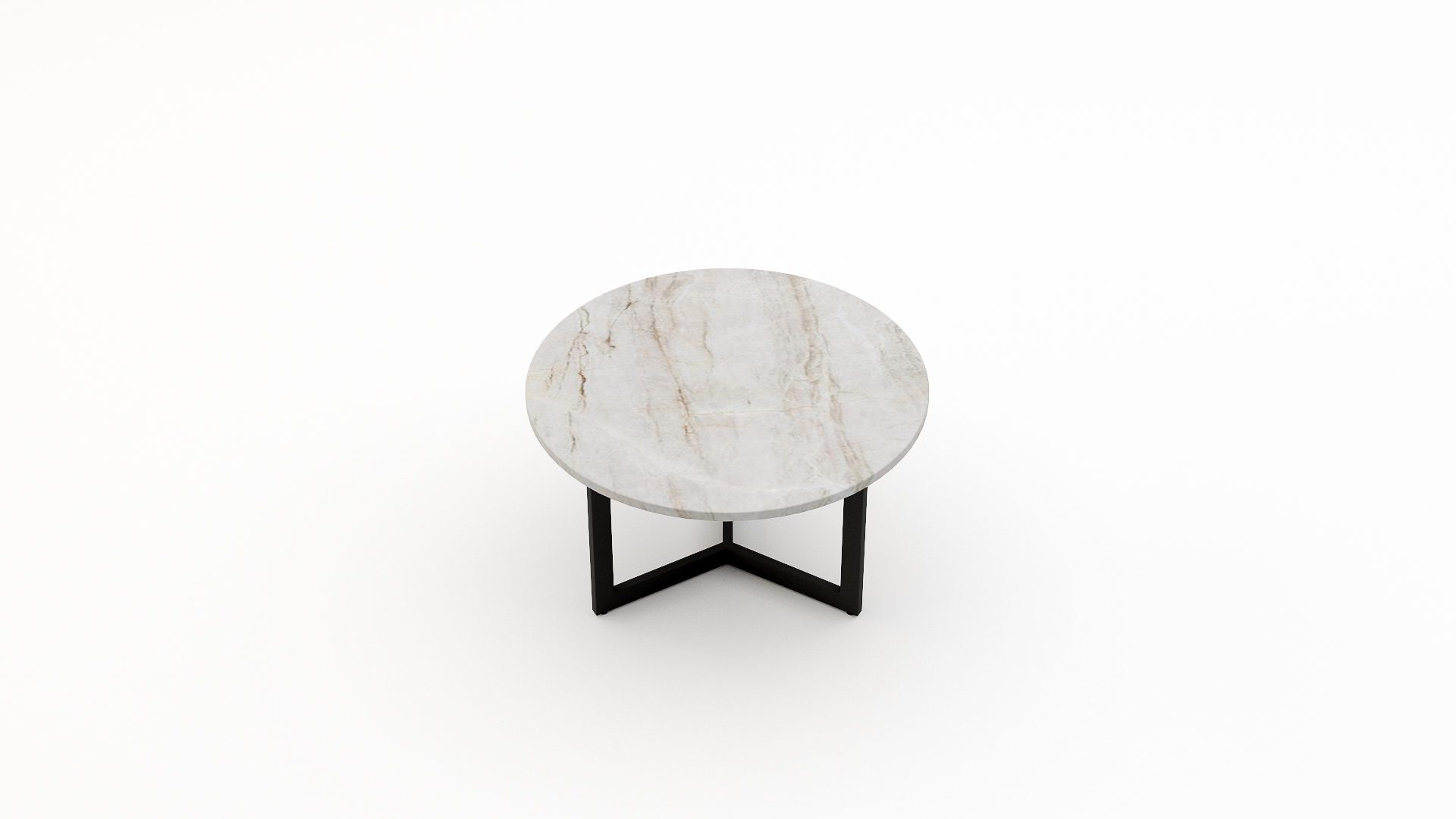 Ronde marmeren salontafel Caffė 3 - Taj Mahal Quartzite - Afbeelding 2