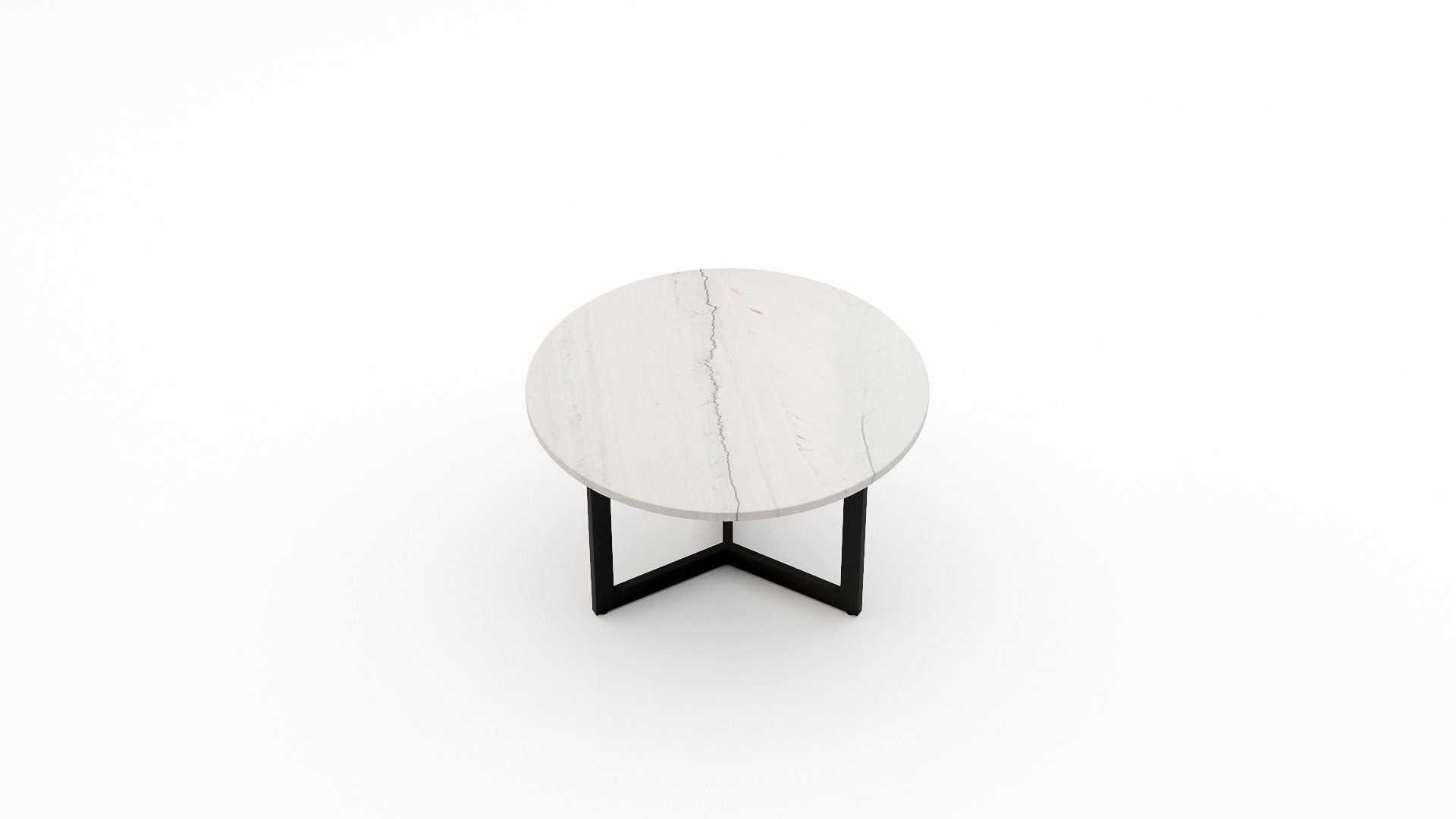 Ronde marmeren salontafel Caffė 3 - Mont Blanc Quartzite - Afbeelding 2