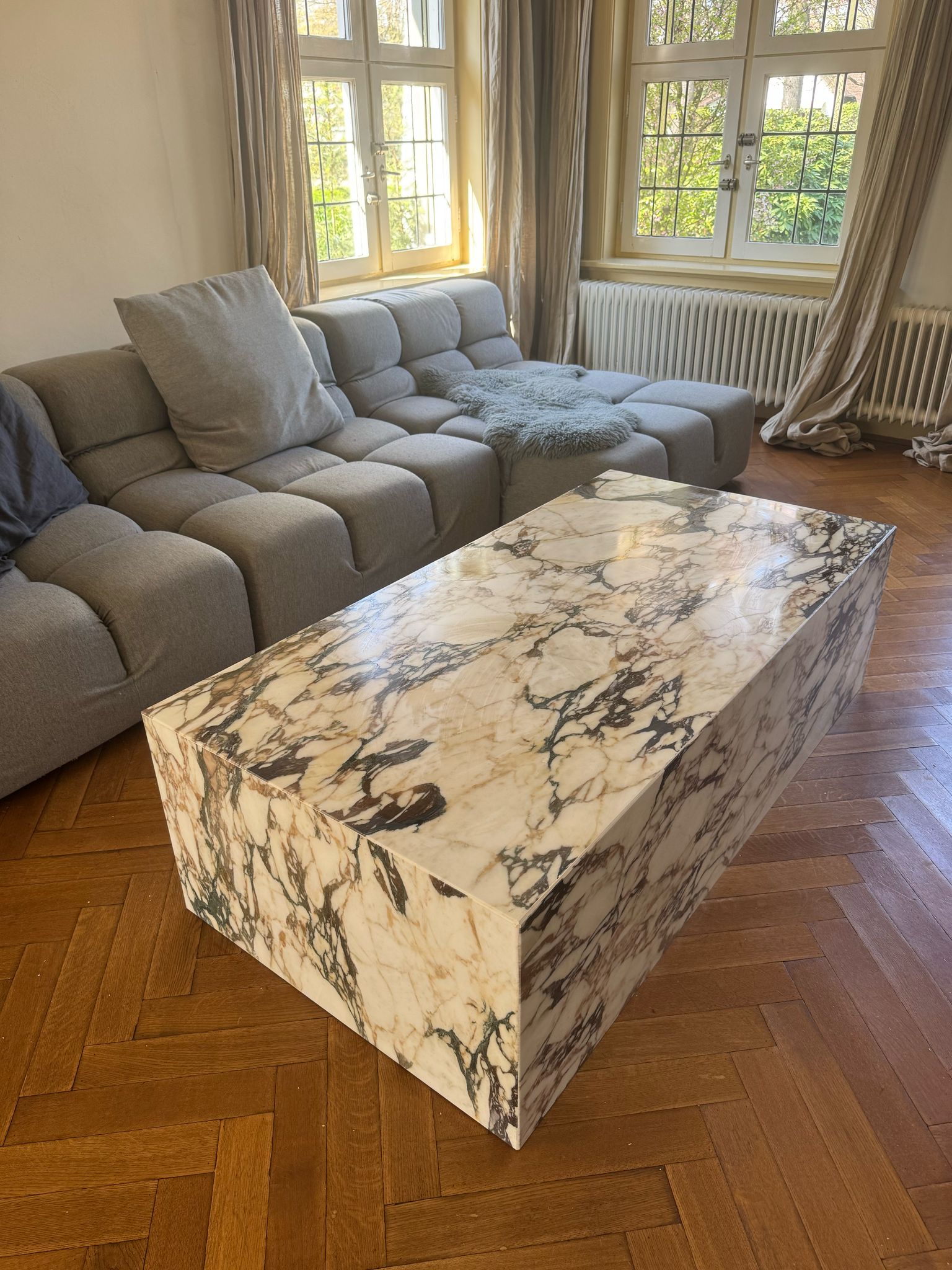 Rechthoekige marmeren salontafel Blocco - Calcatta Viola - Afbeelding 5