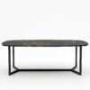Deens ovale marmeren eettafel Anatra - Nero saint port laurent - 260x120cm