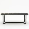 Deens ovale marmeren eettafel Anatra - Titanium - 260x120cm
