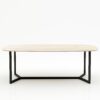 Deens ovale marmeren eettafel Anatra - Travertino Chiaro - 260x120cm
