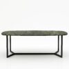 Deens ovale marmeren eettafel Anatra - Verde Guatemala - 260x120cm