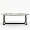 Ovale marmeren eettafel Anatra - Arabescato Orobico Grigio - 260x130cm