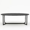Ovale marmeren eettafel Anatra - Nero Marquina - 260x130cm
