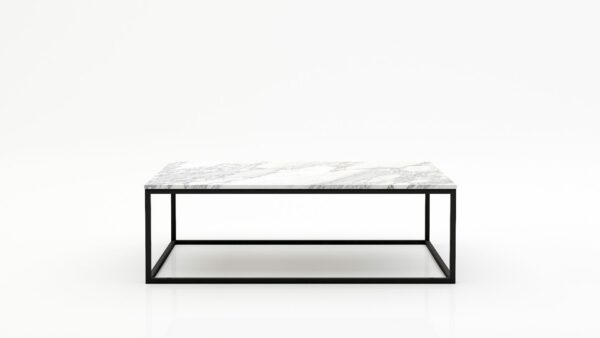 Rechthoekige marmeren salontafel Cornice - Arabescato Carrara - 140x70cm