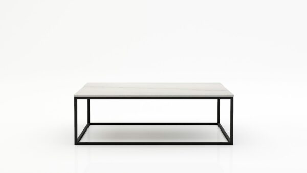 Rechthoekige marmeren salontafel Cornice - Mont Blanc Quartzite - 140x70cm