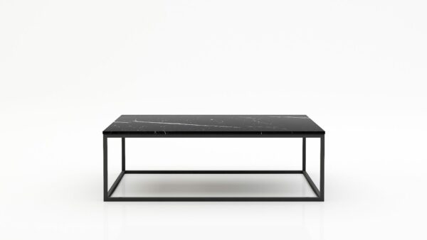 Rechthoekige marmeren salontafel Cornice - Nero Marquina - 140x70cm