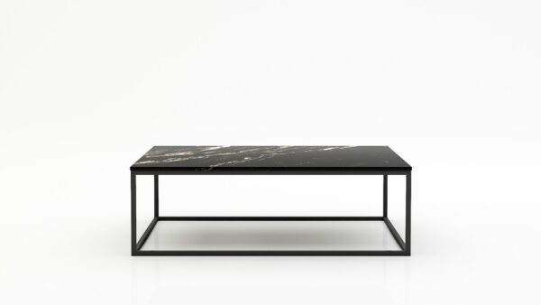 Rechthoekige marmeren salontafel Cornice - Titanium - 140x70cm