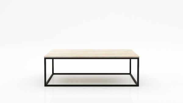 Rechthoekige marmeren salontafel Cornice - Travertino Chiaro - 140x70cm