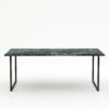 Rechthoekige marmeren eettafel Gambe U - Verde rameggiato - 260x100cm