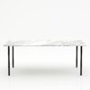 Rechthoekige marmeren eettafel Gambe Quattro - Arabescato Carrara - 260x100cm