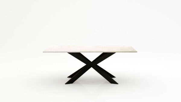 Rechthoekige marmeren eettafel Matrix Farfalle - Botticino Semi Classico - 260x100cm