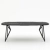 Deens ovale marmeren eettafel Pipistrello - Nero Marquina - 260x120cm