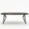 Deens ovale marmeren eettafel Pipistrello - Nero saint port laurent - 260x120cm