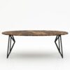 Ovale marmeren eettafel Pipistrello - Emperador dark - 260x130cm