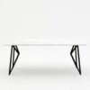 Rechthoekige marmeren eettafel Pipistrello - Bianco Carrara CD CHIARO - 260x100cm