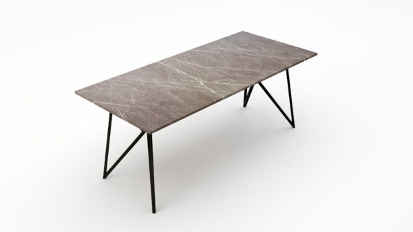 Alternative view of Rechthoekige marmeren eettafel Pipistrello - Pietra Grey