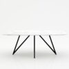 Deens ovale marmeren eettafel Polipetti - Bianco Carrara CD CHIARO - 260x120cm
