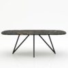 Deens ovale marmeren eettafel Polipetti - Nero saint port laurent - 260x120cm